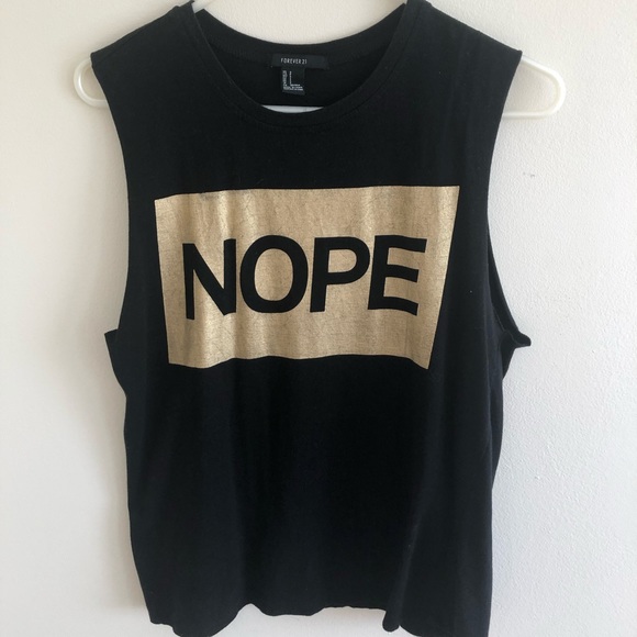 Black and Golden NOPE T-shirt! Forever 21 - Picture 3 of 3